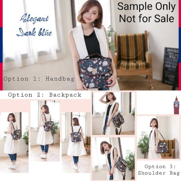 Waterproof Plaid Handbag Backpack Crossbody Bag - Picture 6 of 13